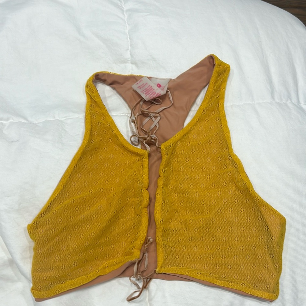 Lolli orange bathing suit top